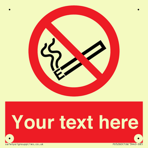 Custom No E-cigarettes / Vaping Sign